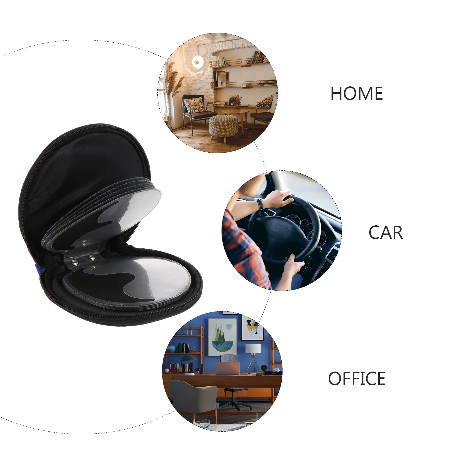 20 Capacity CD Bag Shockproof Disc Storage Protector Portable Dustproof Case Numbered Holder Pouch Oxford Cloth