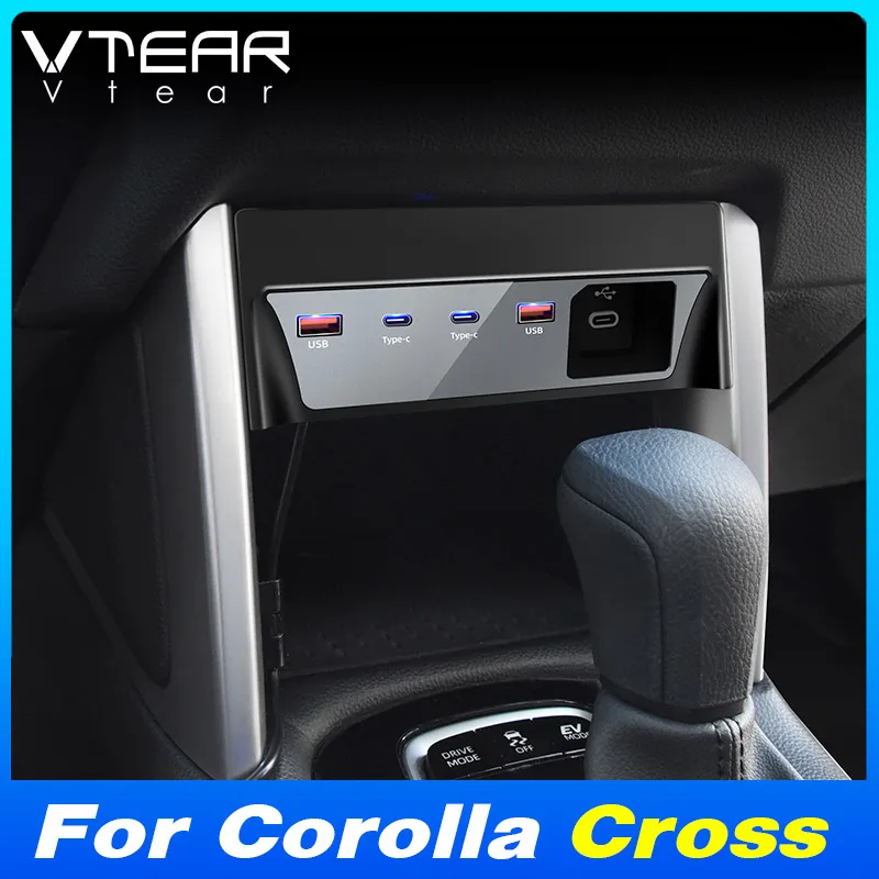 

For Toyota Corolla Cross 2021-2025 USB Type-C Splitter adapter Fast Charger Shunt HUB Docking Station Interior Accessories