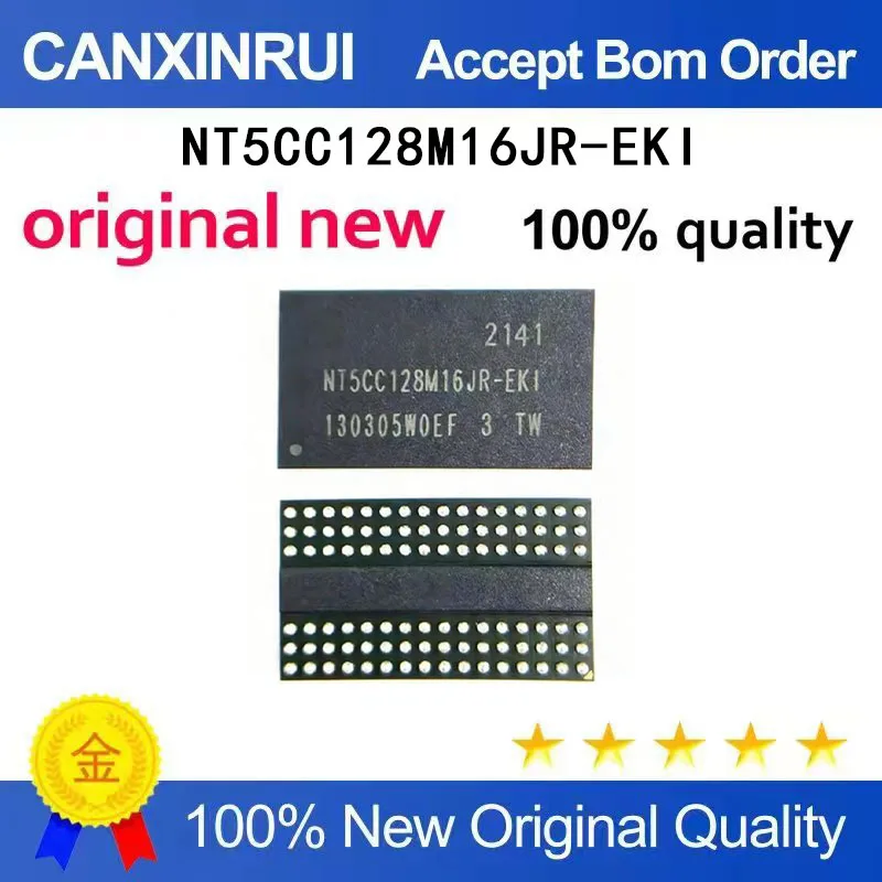 

(5-100 Pieces) NT5CC128M16JR-EKI Package FBGA96 128 * 16 2G DDR2 Memory Chip IC