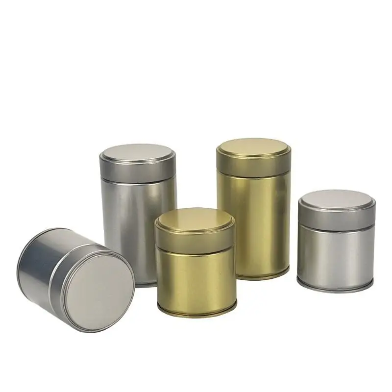 1Pc Portable Mini Matcha Powder Can Thick Tinplate Sealed Jar Tea Spice Storage Kitchen Household Gadgets