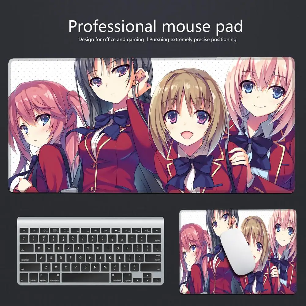 Classroom of the Elite Animation Beautiful patternsOffice Computer Desk Mat Table Big Mouse Pad Laptop Cushion Nonslip Decor
