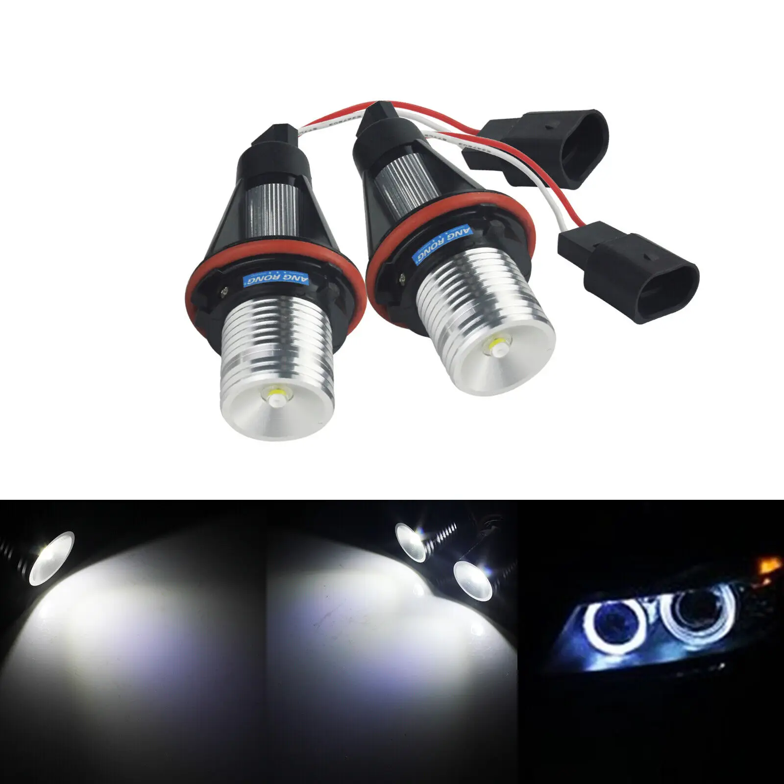 

2x 3W LED Angel Eyes Halo Rings Light Bulbs For BMW 5 6 7-Series E83 X3 E53 X5
