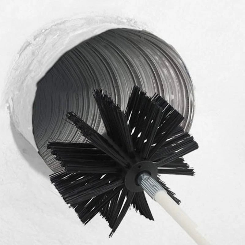 1 * cabeça da escova de limpeza secador pipeline cabeça da escova de náilon limpeza parede interna máquina fumaça óleo chaminé (sem haste)