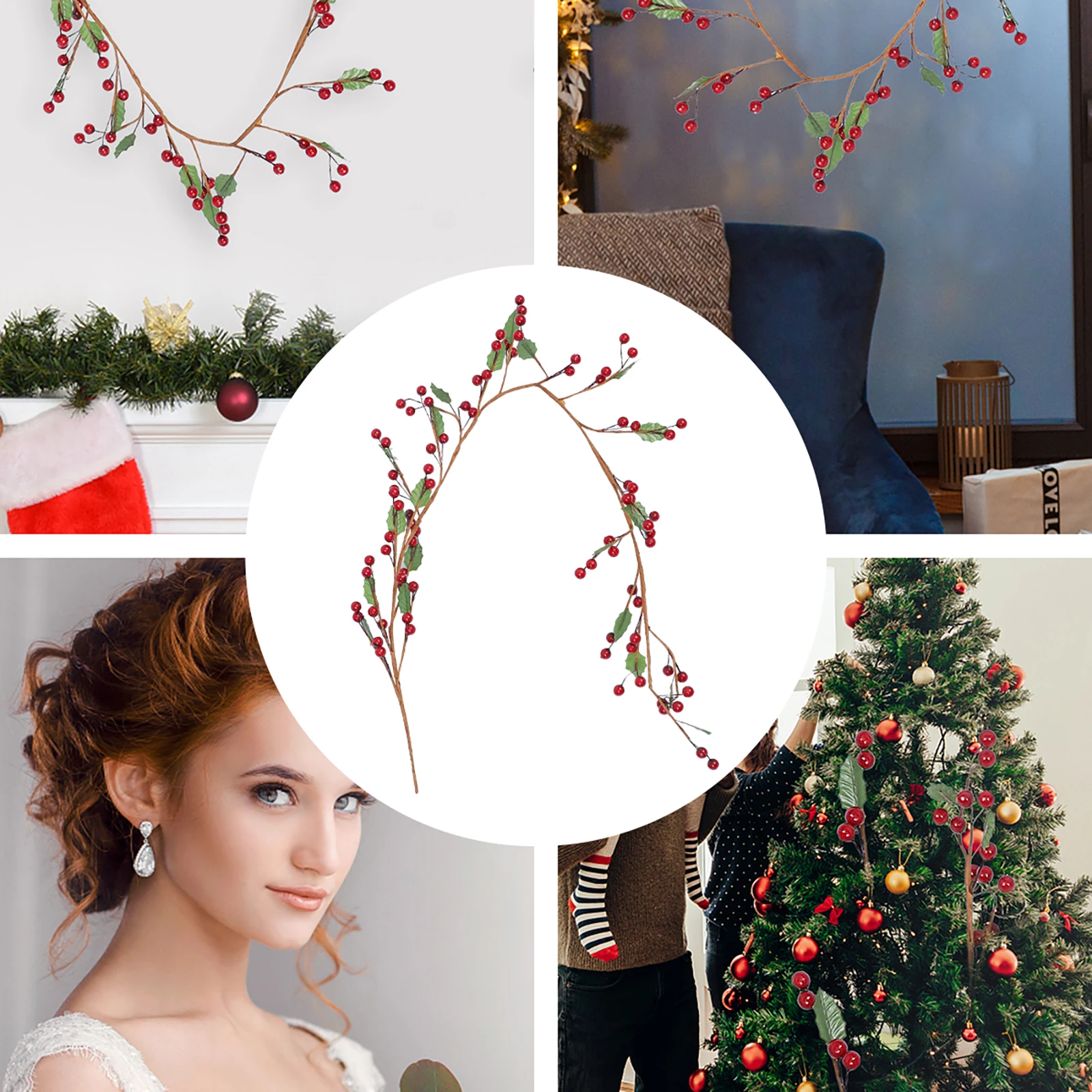 

Window Simulated Garland Decoration Man Berry Plastic Christmas Decorative Vine