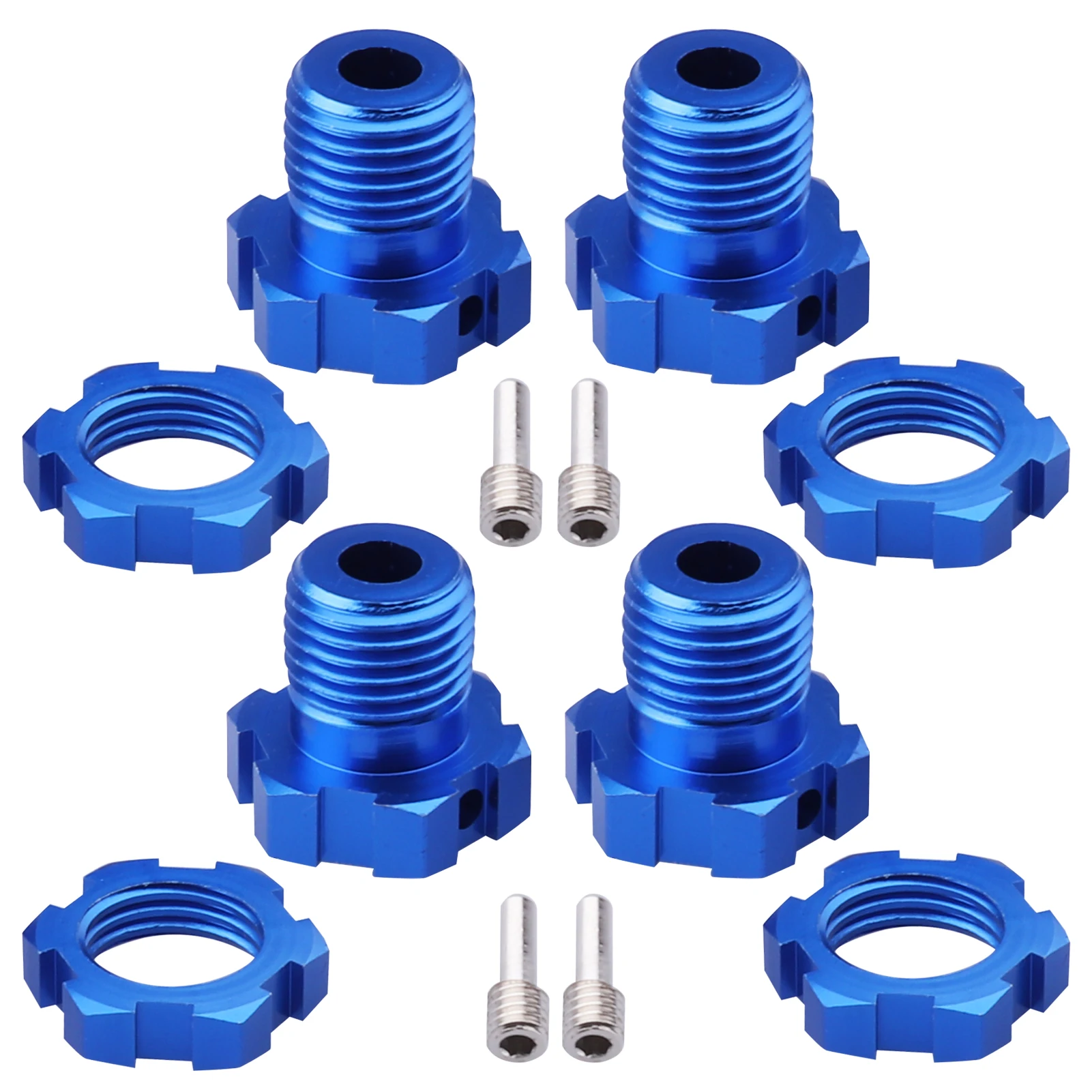 HobbyPark 17mm Hex Hubs Nuts Splined Aluminum for E-Revo Revo 3.3 E-Maxx Summit T-Maxx Slayer Pro 4X4 RC Spare Parts Hop Ups