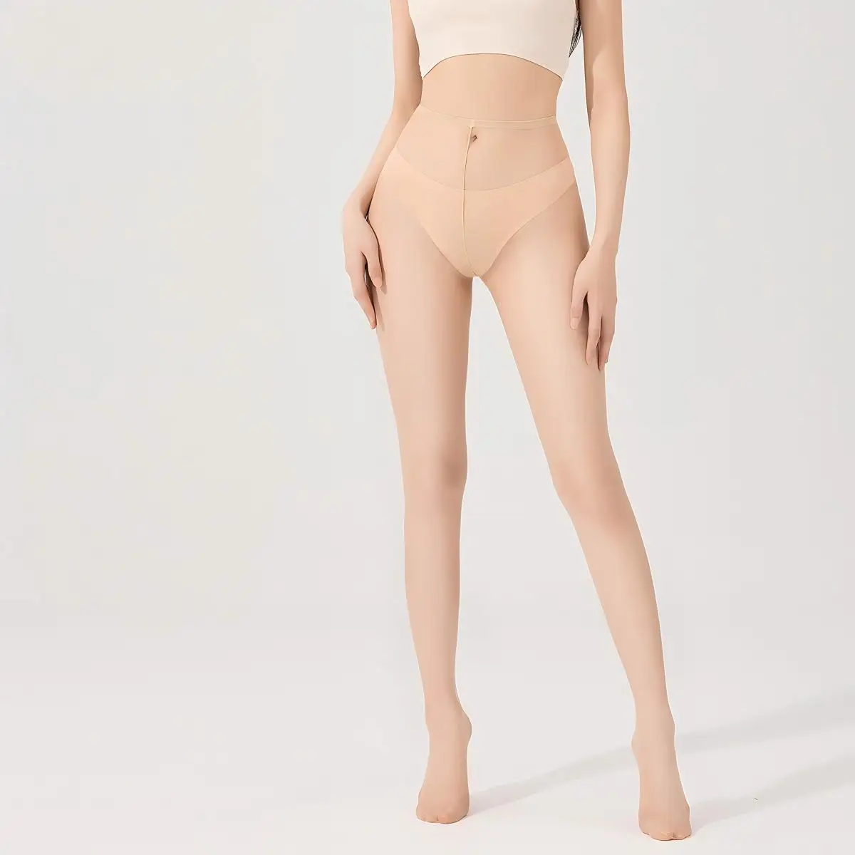 0D Ultra‑Thin Women Pantyhose High Stretch Lycra One‑Line Crotch Narrow Waistband Butt Lifting Non‑Slip Sheer Stockings Hosiery
