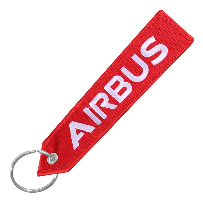 1Pc Airbus Keychain Phone Straps Embroidery A320 Aviation Key Ring Chain for Aviation Gift Strap Lanyard for Bag Zipper