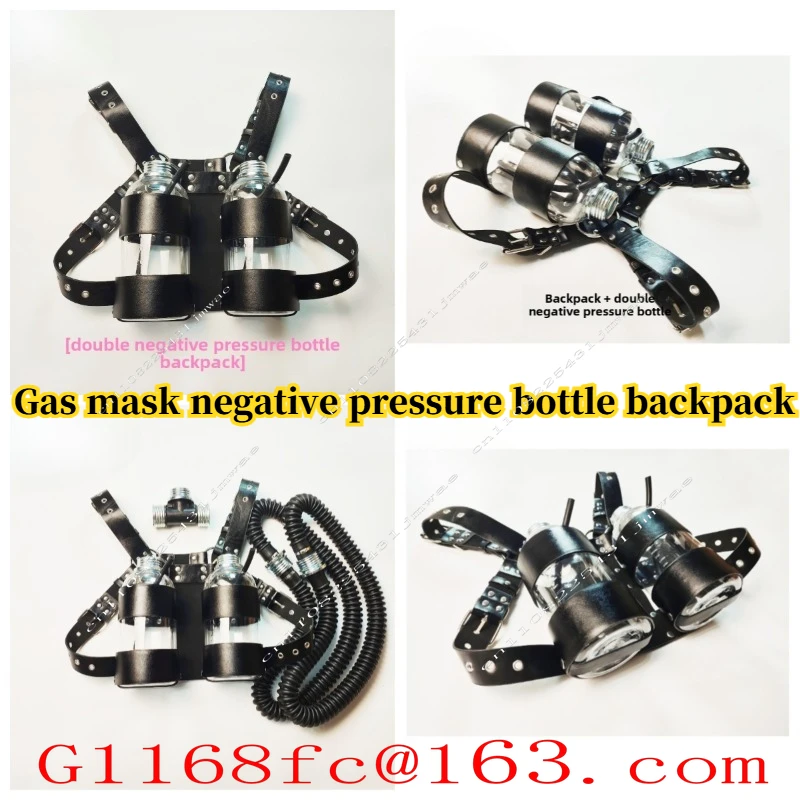 Used for Gas Mask Backpacks, Double Bottle Three-way Double Tube Accessories