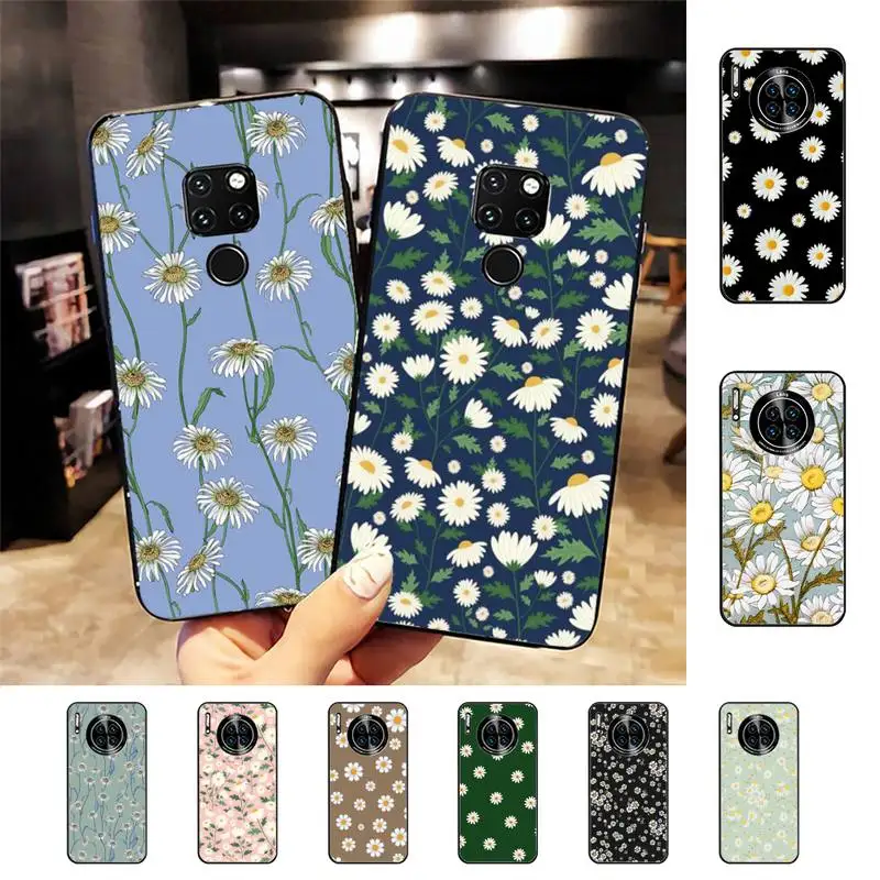 Vintage Daisy Flowers Phone Case for Huawei Mate 20 10 9 40 30 lite pro X Nova 2 3i 7se