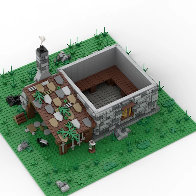 1849 個 MOC 中世の鍛冶城モデルビルディングブロックおもちゃ建設組み立て教育クリスマスギフトレンガ子供の誕生日