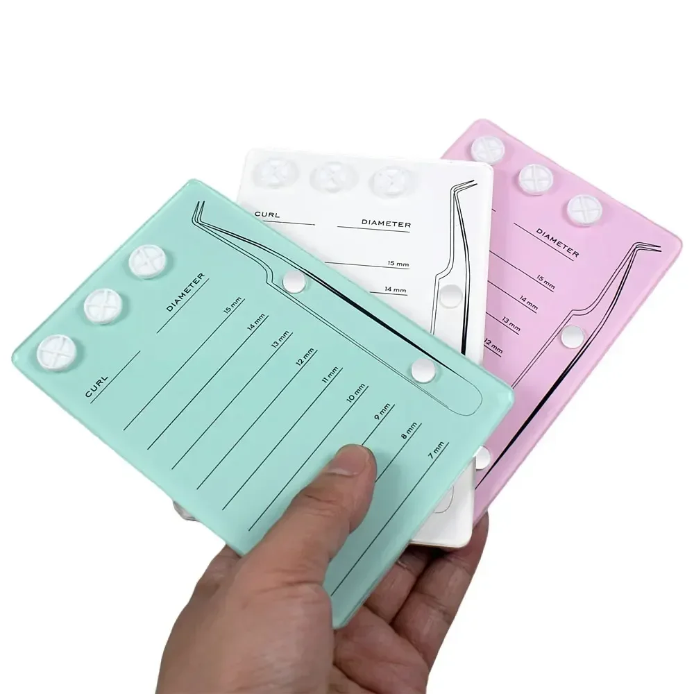 Acrylic Lash Board with Glue Pallet Cup Extension Scale Holder False Eyelashes Pad Lash Magnetic Makeup Tools
