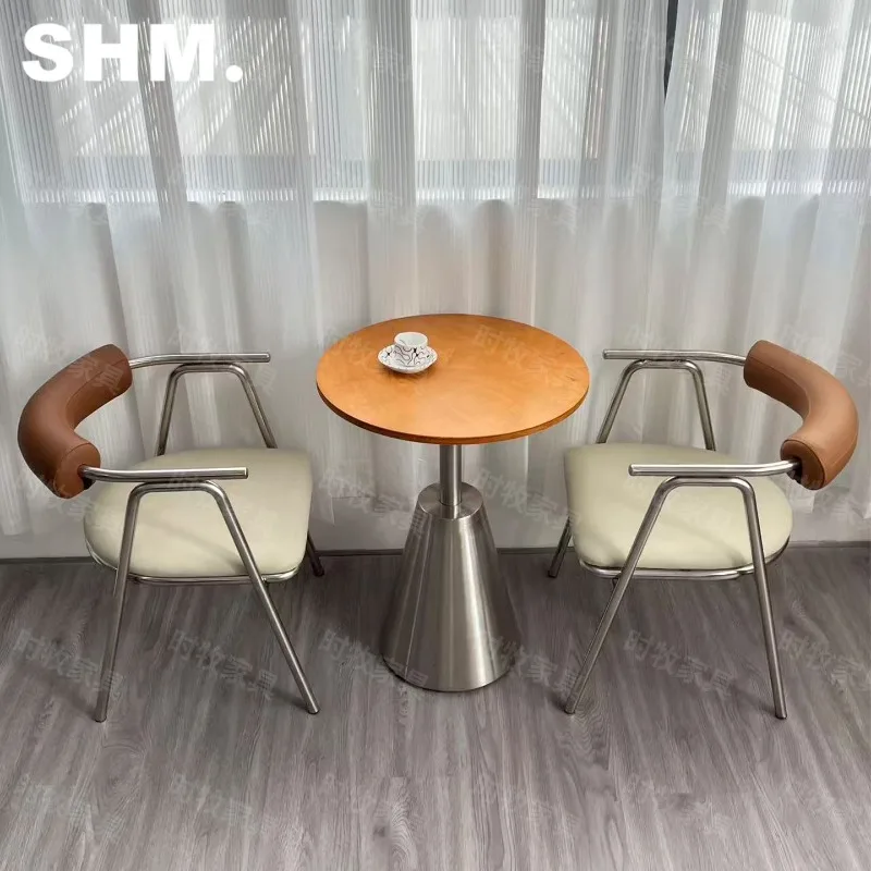 Modern Minimalist Dining Chair, Upholstered Chair with Comfortable Backrest, Stylish Multi-Color Seating for Home&Commercial Use