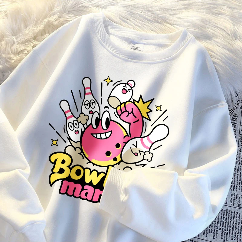 

Bowling Print Sudaderas Wo Hip Hop High Quality Sudadera Harajuku Casual Camisa Fashion Loose Clothes Unisex Tops