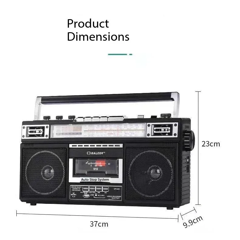 새로운 휴대용 서라운드 사운드 홈 USB 디스크 TF 카드 FM 라디오 빈티지 붐박스 AM/SW/FM 3 밴드 레코더 라디오 무선 BT 스피커