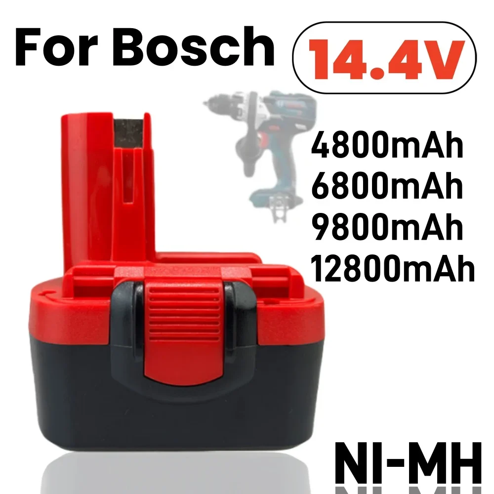 

14.4V 4.8/6.8/9.8/12.8Ah Ni-MH Replacement Battery Compatible with for Bosch BAT038 BAT040 2607335275 2607335533 BAT041