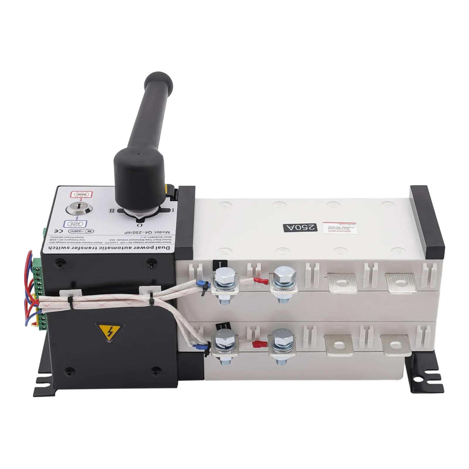250A 4-Poles Industrial Automatic Transfer Switch AC 110V 220V Grid to Generator