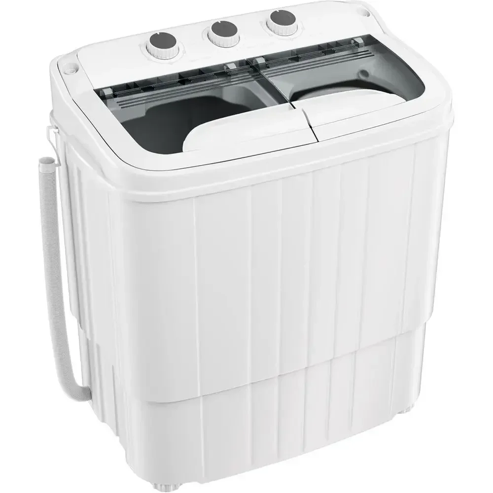 Compact 17.6 lbs Twin-Tub Washer & Dryer Combo, Portable Laundry Solution for Apartments, Dorms, and Travel