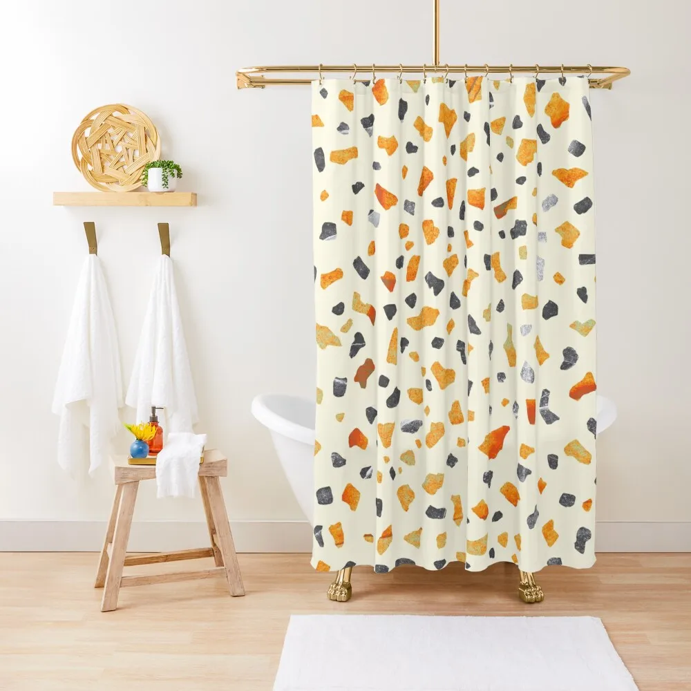 

Terrazzo Sun Light Shower Curtain Luxury Bathroom Shower Curtain