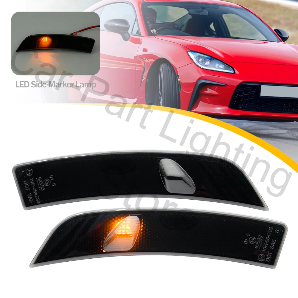 2 Stuks Auto Front Led Side Marker Blinker Indicator Knipperlichten Lamp Jdm Stijl Voor Toyota GR86 ZN8 Subaru brz ZD8 2022 2023