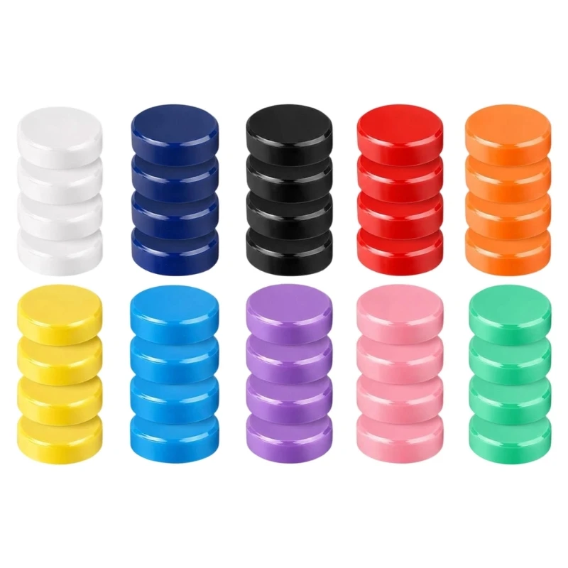 Round Fridge Magnets Refrigerator Magnets Plastic Case 10 Assorted Hues,2 50 Pack Mini Decorative Magnets for B03E