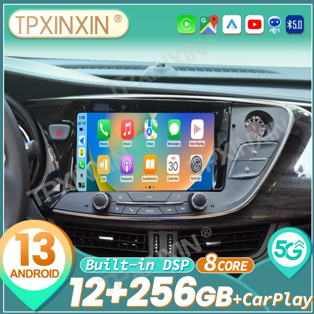 

10,2-дюймовый Android Carplay для Buick Envision 2013-2019, автомобильная магнитола, мультимедийный проигрыватель, GPS-навигация, головное устройство
