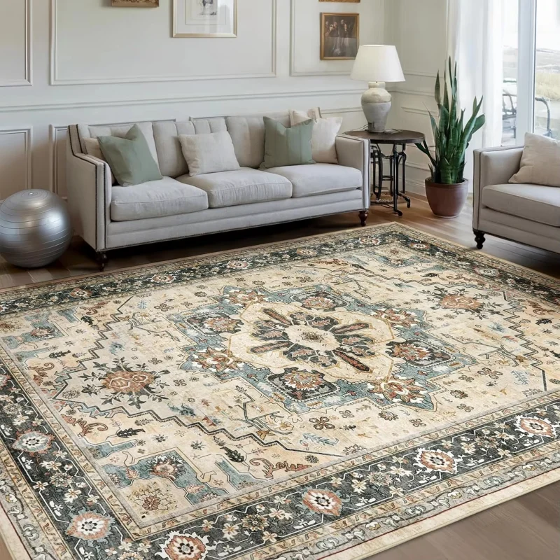 VIKAMA – tapis persan vert vin - Home Textiles France avis et prix