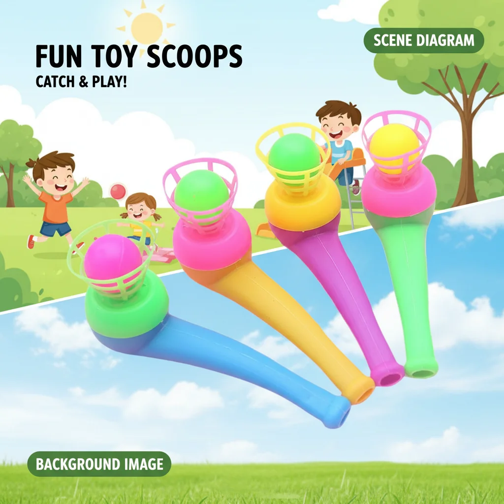 4PCS Kids Plastic Pipe Blowing Ball Toys Outdoor Sports Games Balance Training Learning Fun Children's Gifts