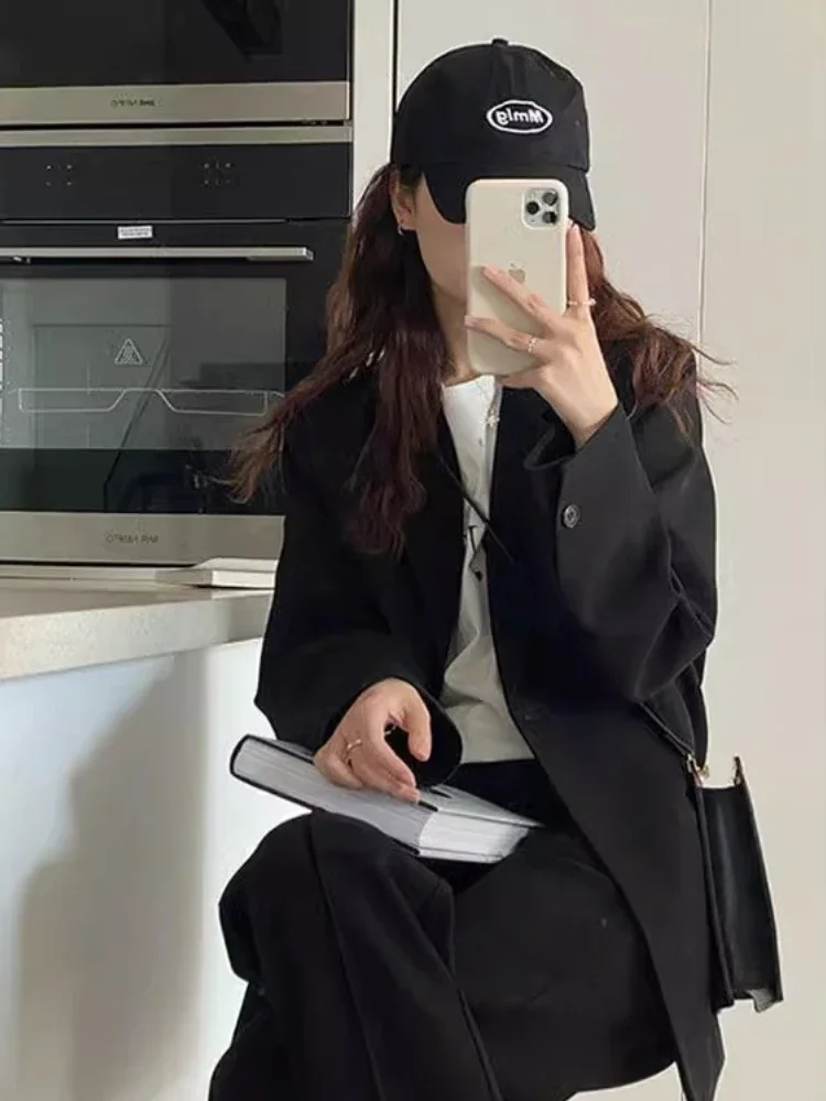 

Весенне-осенние женские пиджаки, шикарный повседневный офисный женский костюм, однотонное модное пальто, роскошный женский пиджак Mujer в корейском стиле