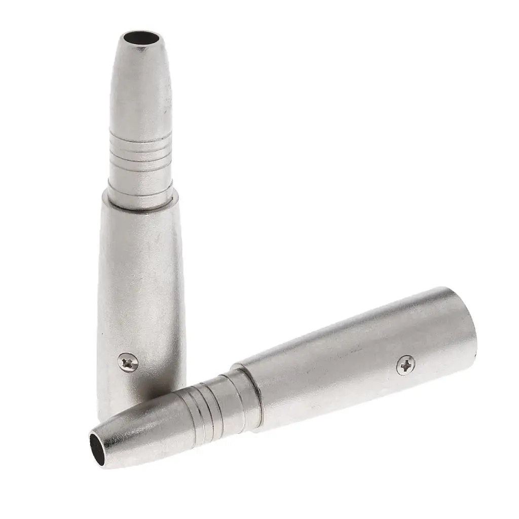 2 unidades de conector macho XLR de 3 pines a conector hembra MONO de 6,35 mm, adaptador de cable de micrófono de 1/4"