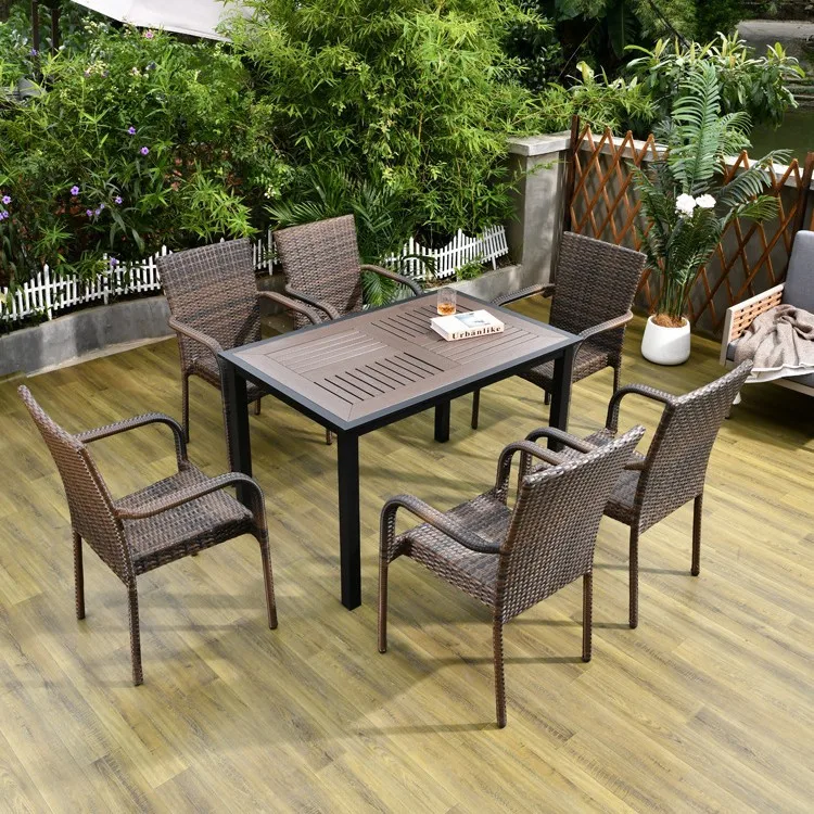 chair leisure open-air courtyard balcony tea table chair combination outdoor terrace outside pendulum garden rattan weaving