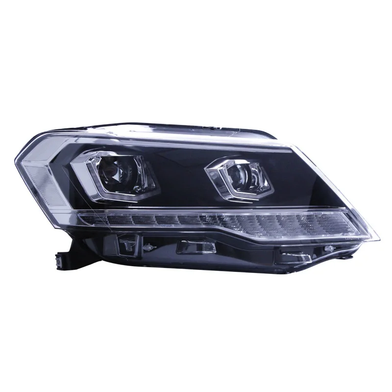 

For VW Jetta 2017-2019 Headlight Assembly Modified U-shaped LED Daytime Running Lights Bi-optical Lens Xenon Headlights