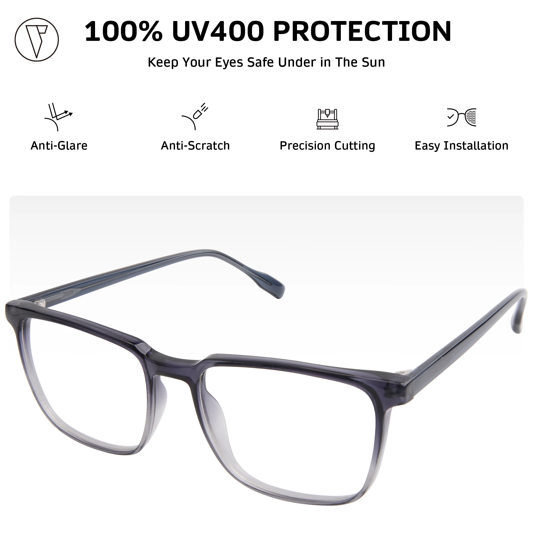 نظارات شمسية/نظارات طبية مخصصة من ONDEX، عدسات مستقطبة أنيقة UV400، عدسة فوتوكروميك، طاقة شخصية-1.00 إلى-8.50