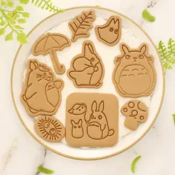 Cartoon Cat Cookie Cutter Plastic Biscuit Baking Fruit Knife Kitchen Cake Mold Tools Embossing Printing