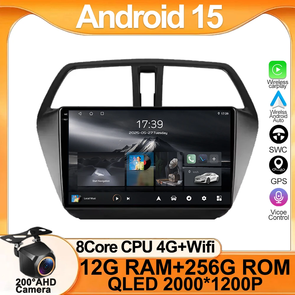 

Android 15 Car Player For Suzuki SX4 2 S-Cross 2012 - 2016 GPS No 2 Din 4G Multimedia Stereo Screen Navigation AutoRadio Screen