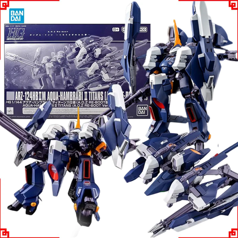bandai-gundam-modele-kit-hguc-aqua-hambrabi-2-titans-aoz-re-botte-anime-figure-gunpla-kit-de-construction-figurines-d'action-jouets-garcons-cadeau