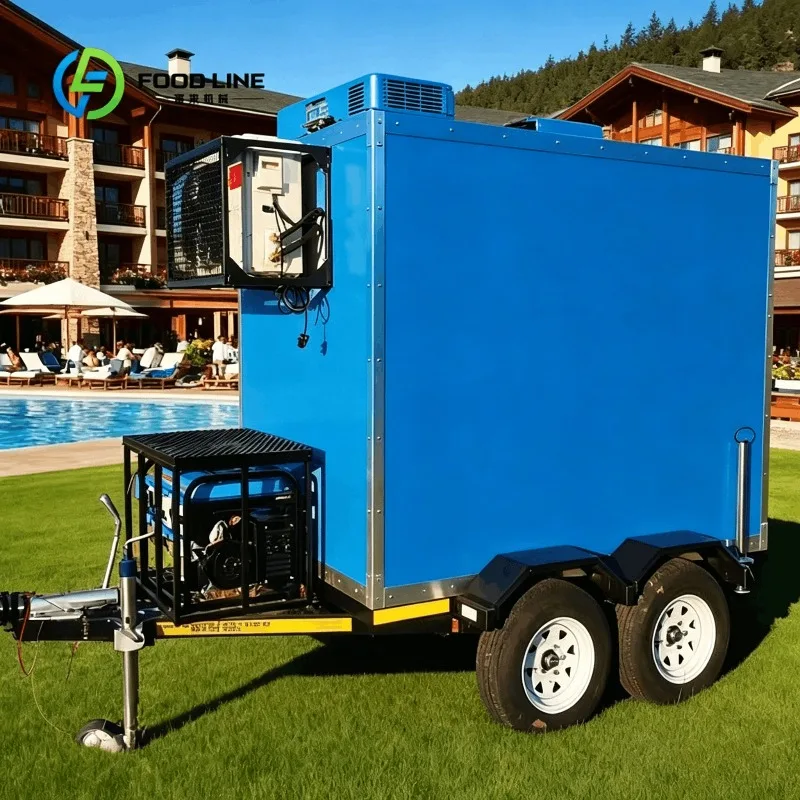 Customized Refrigerated Trailer Box With Dual Axle And Cooling Unit For Frozen Meat Transport Bulk Order Get Discount