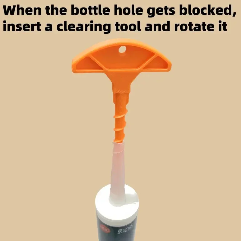 1 Set Glass Glue Sealing Cap for Glass Caulk Tubes Fits Standard Sizes Handy DIY Tool Sealant Gun Nozzle Clog Prevention Tool