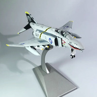 Diecast 1:100 Scale USAF Squadron F-4 F4 F4B F-4B Phantom Strike Fighter Model Metal Toy Aircraft for Collection Souvenir