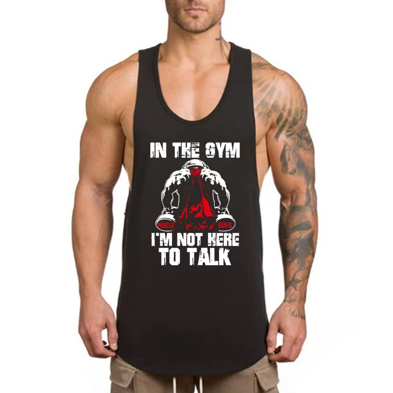 Summer Cotton Breathable Absorb Sweat Sleeveless T-Shirts Mens Casual Sport Tank Tops Gym Fitness Muscle Bodybuilding Singlets