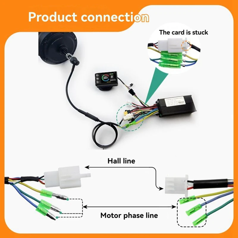 

4X Three Mode Ebike Sine Wave Controller 17A with Speed Limit Function S869 LCD Display Electric Bike Part