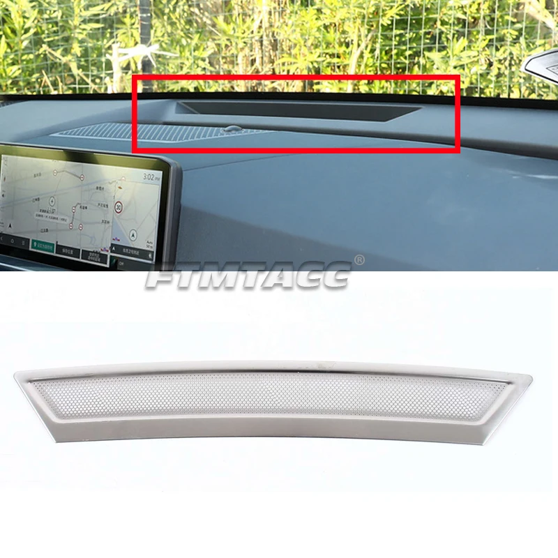 For Kia EV5 2023 2024 Car Door Audio Speaker  Loudspeaker A-pillar Side Outlet Cover Trim Sticker Stainless Interior Accessories