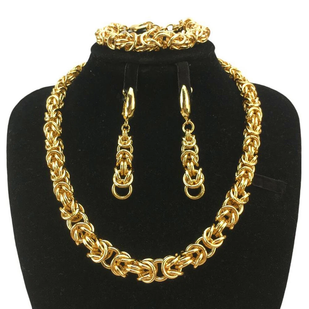 Brazilian Jewelry Sets Chain For Women Party Wedding Christimas Gift FHK19830