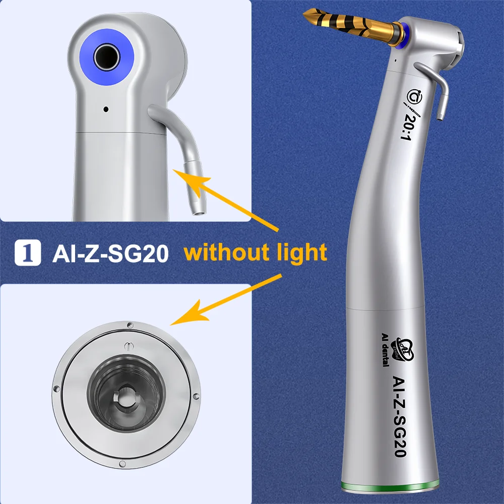 Ai Tandheelkundige Z-SG Serie Niet-Optische Implantaat Lage Snelheid 1:1/1:5/20:1 Elektrische Contra Hoek Externe Waterspray Chirurgische Handstuk
