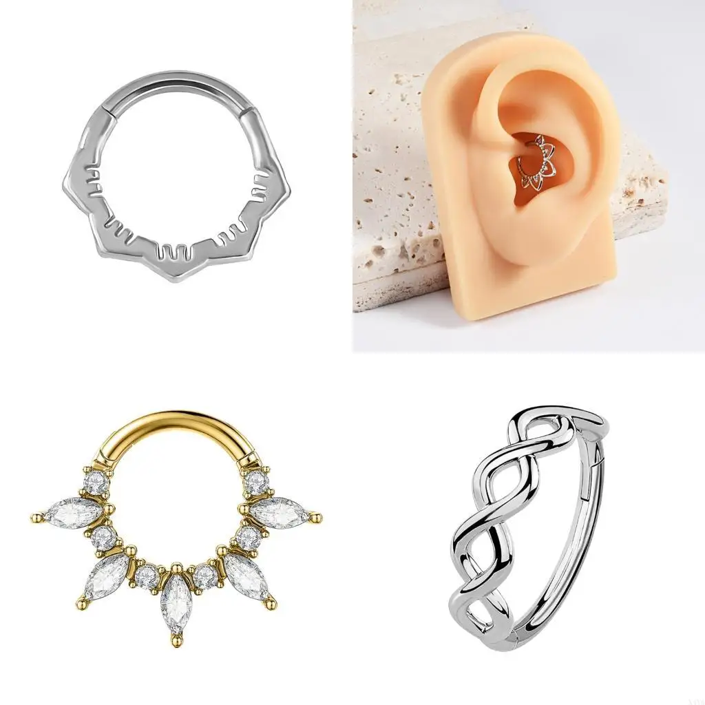 X4YA Crystal Septum Septum Nose bijoux corps élégant accessoire pour les fêtes