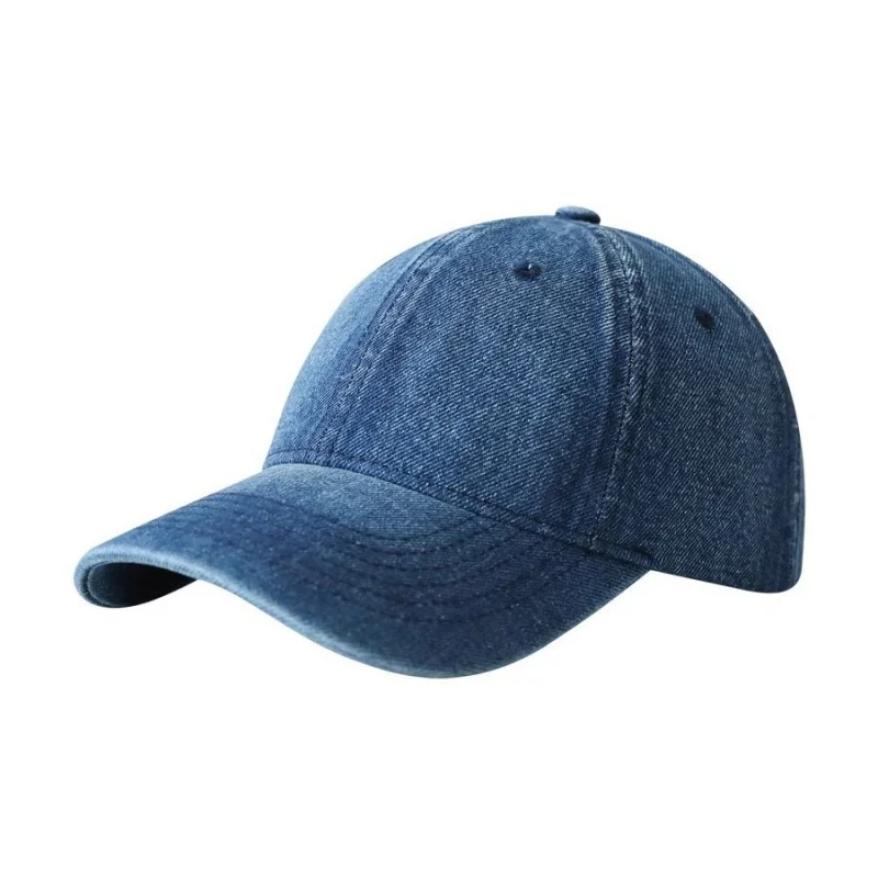 tichers Denim Baseball Cap Unisex Vintage Washed Adjustable Strap Back Solid Color Casual Sun Hat for Men Women Outdoor Sports