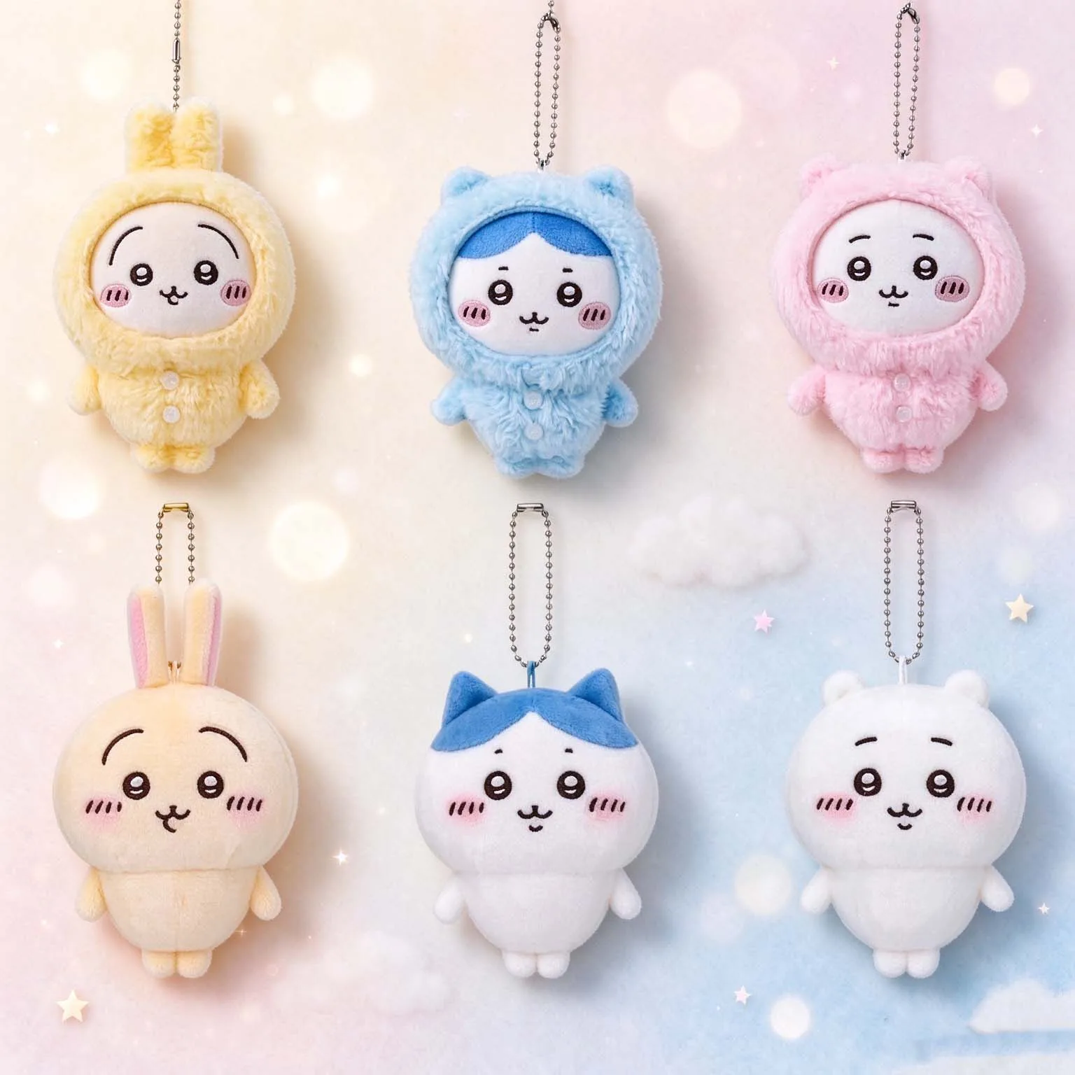 Pretty new Chiikawa Anime 10cm Plush Doll Kawaii Usachi Keychain Hachiware Stuffed Pendent Cute Backpack Ornament Toy Gift