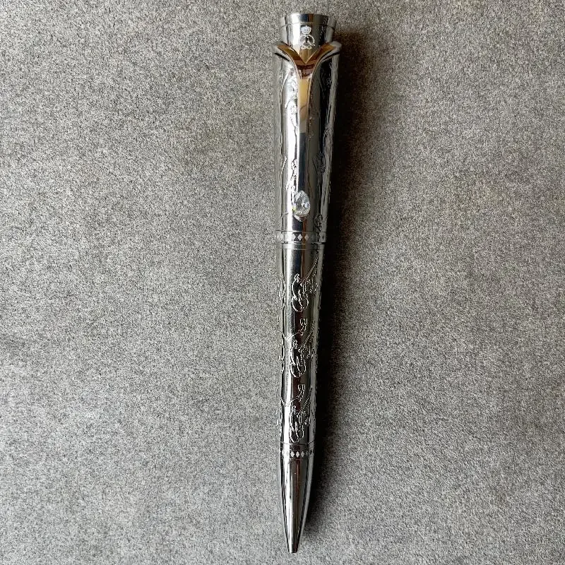 الفاخرة الماس كليب قلم حبر رولربال قلم حبر جاف طبعة خاصة النساء هدية الكريسماس الأعمال الكتابة القلم