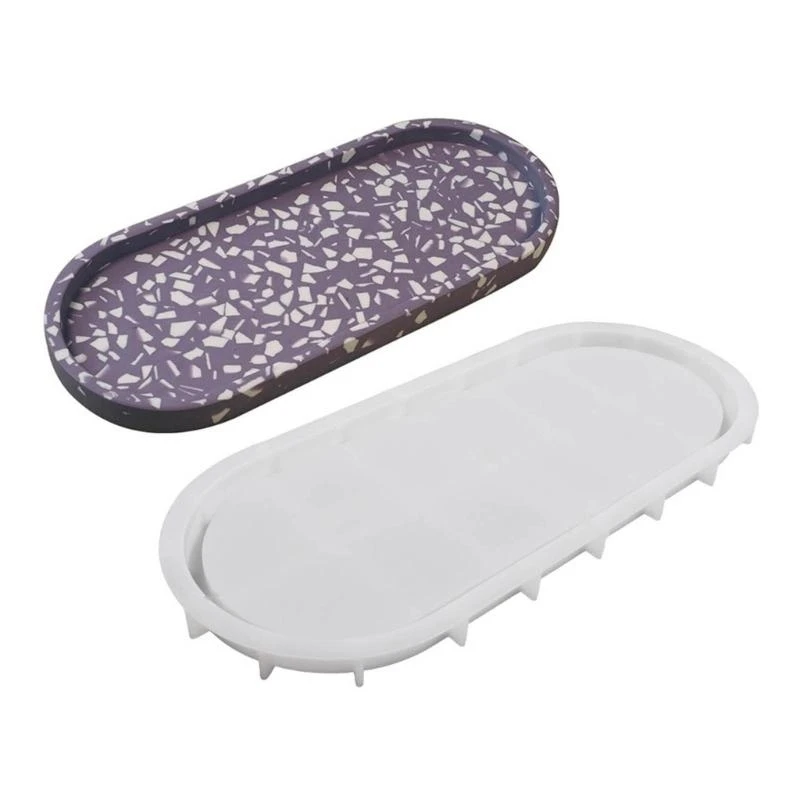 Oval Plate Silicone Mold DIY Epoxy Resin Molds Storage Tray Home Decoration Craft Making Art Supplies Handmade