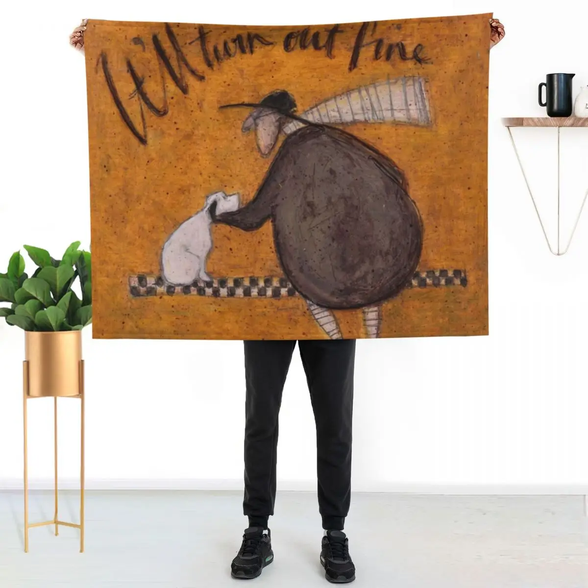 

It Will Turn Out Fine Sam Toft Throw Blanket Cozy Warm Blanket for Bed Room Decor
