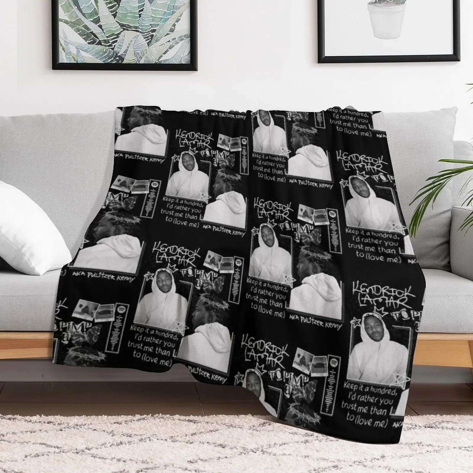 Kendrick Lamar Hiphop Vintage Throw Blanket